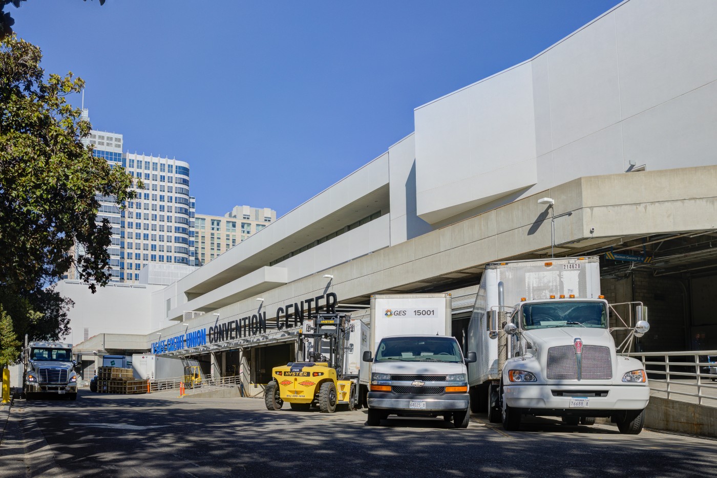 Image of trucks by the Safe Credit Union Convention Center
